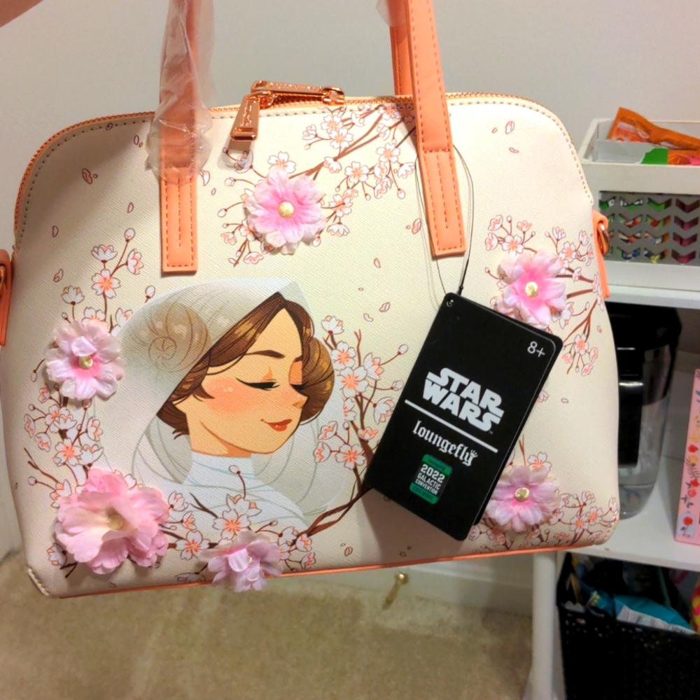 Disney Star Wars Loungefly Princess Leia Floral Galaxy Con Exclusive